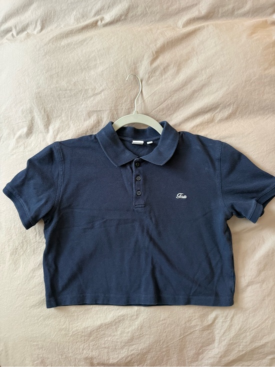 Aritzia Tops - Tna Navy Cropped Polo Shirt
